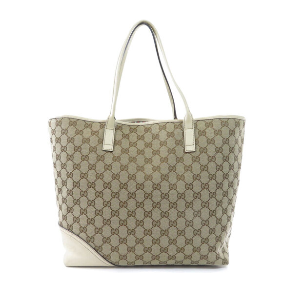 Gucci Handbags - Gucci Canvas Beige Brown Britt GG bag Tote Shoulder